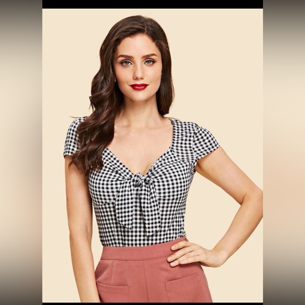 Houndstooth print shirt